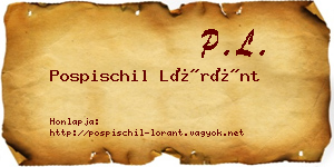 Pospischil Lóránt névjegykártya